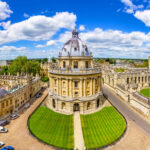 Streets of Oxford - landmark, England - overview from a church's tower with the Bodleian Libraryand All Souls College,Oxfordshire, England, UK, United Kingdom, Europe